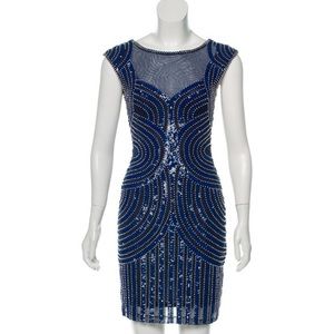 Parker Black Embellished Sequin Dress